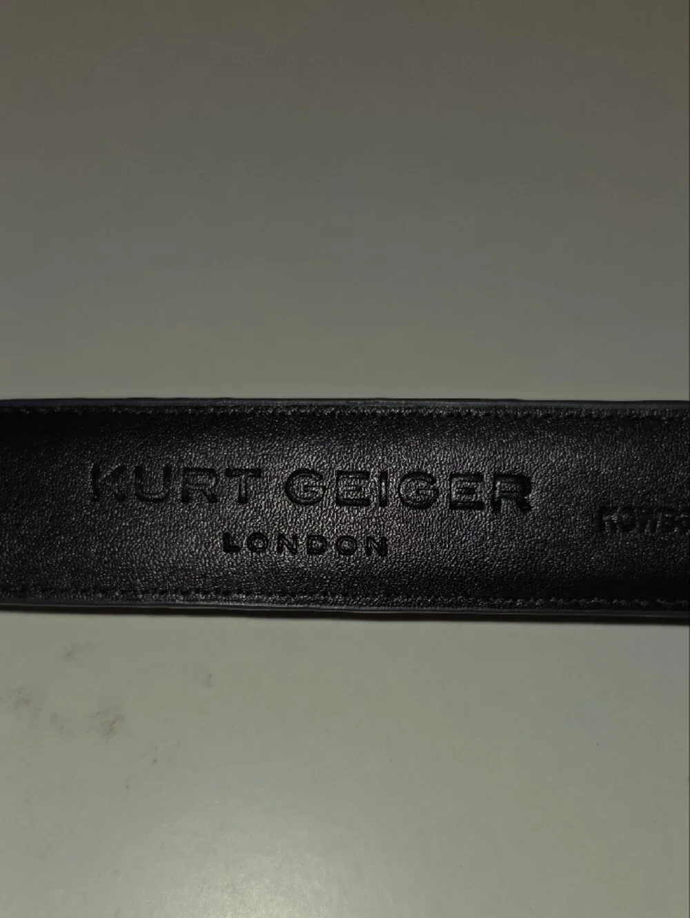 Kurt Geiger Navy Velvet Belt with Gold-Tone Buckle